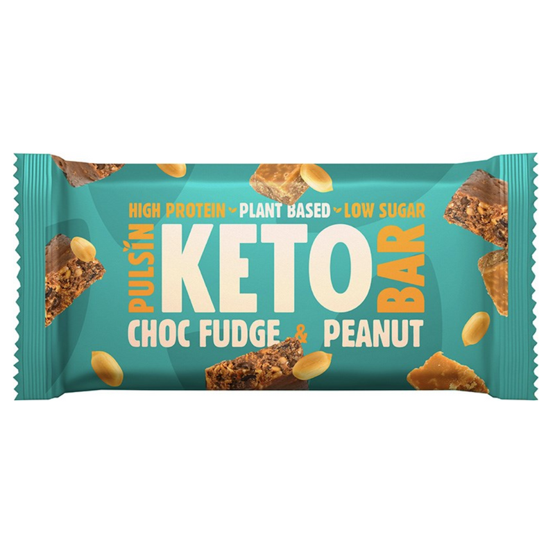 KETO Bar, 50 g-Proteiinipatukka-Pulsin-Choc Fudge Peanut-Aminopörssi