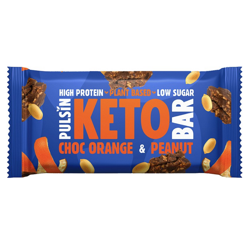 KETO Bar, 50 g-Proteiinipatukka-Pulsin-Choc Orange & Peanut-Aminopörssi