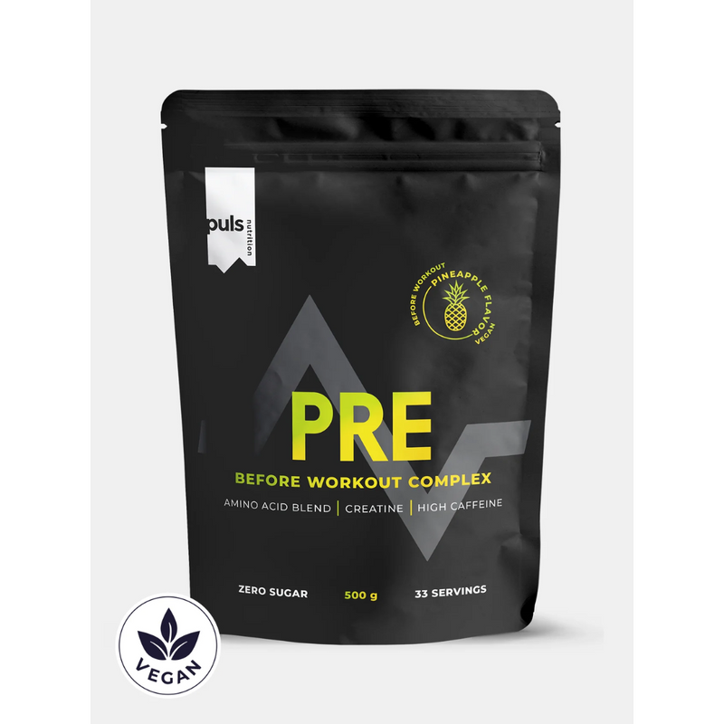 Pre Workout, 500g-Pre-Workout-PULS-Pineapple-Aminopörssi