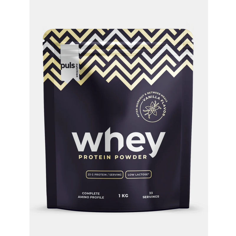 Whey protein powder low-lactose, 1 kg-Herakonsentraatti-PULS-Vanilla-Aminopörssi