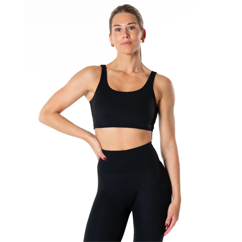 Clean Medium Support Sports Bra, Black-Naisten urheiluliivit-Relode-XS-Aminopörssi