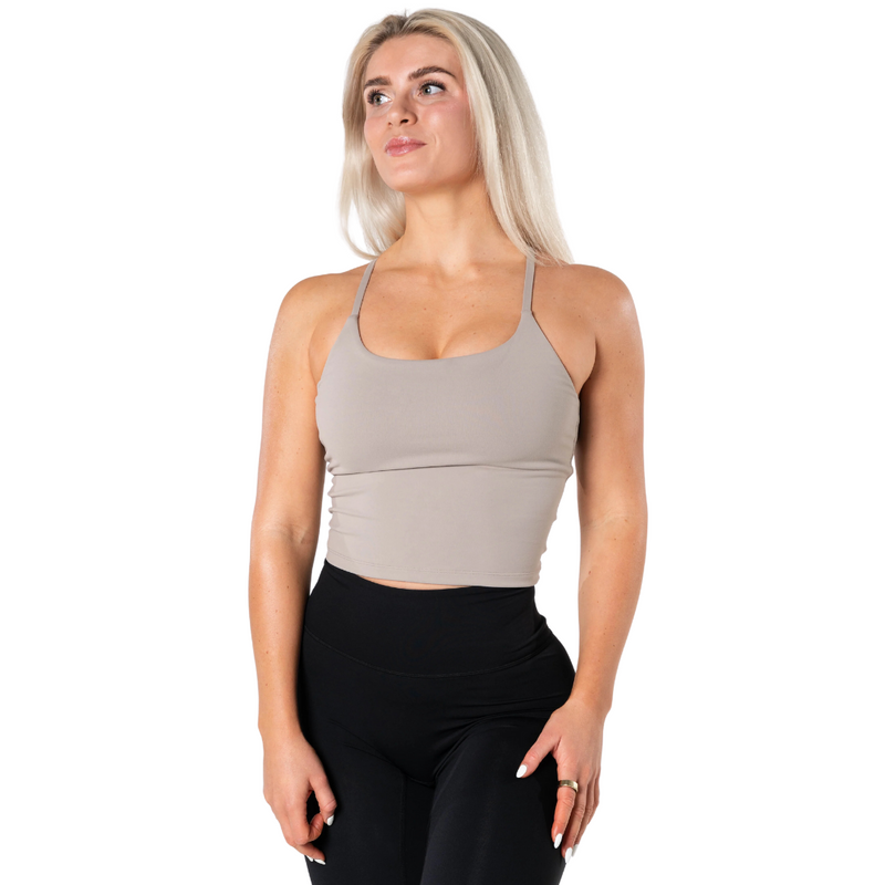 Core Singlet Top, Beige-Naisten lyhythihaiset ja topit-Relode-XS-Aminopörssi