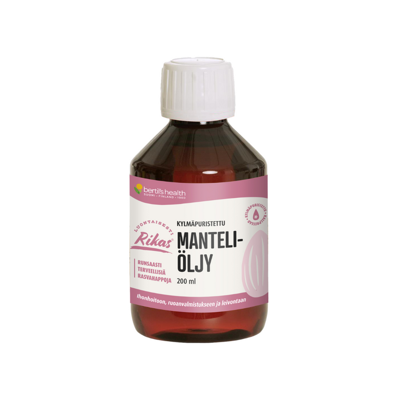 Manteliöljy, 200 ml-Kasviöljy-Bertil’s Health-Aminopörssi