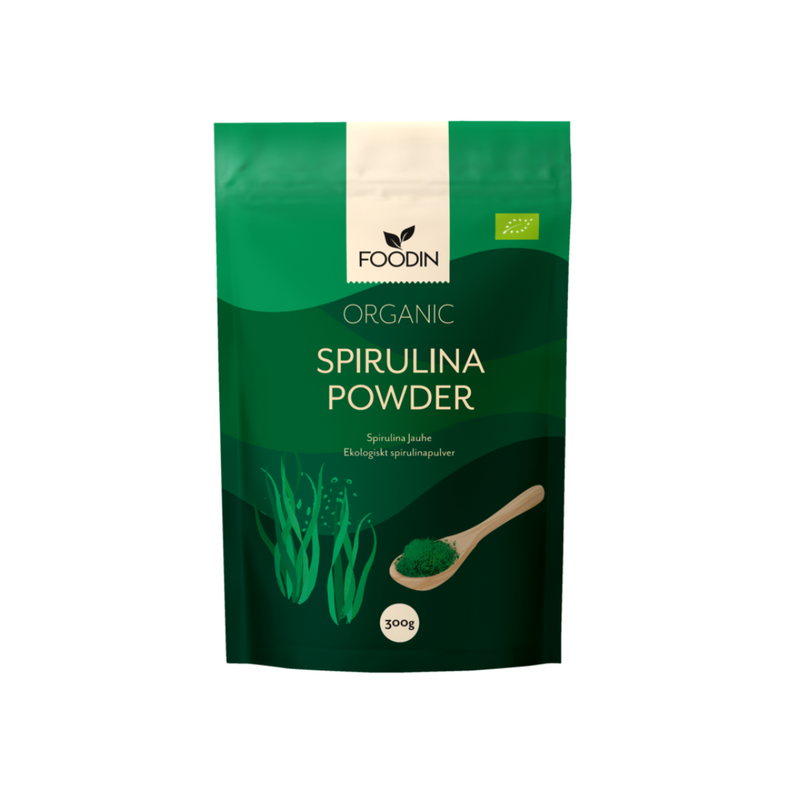 Spirulina jauhe 300 g-Vihertuote-Foodin-Aminopörssi