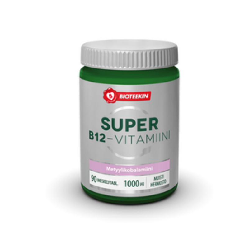 Super B12-vitamiini, 90 tabl.-B12-vitamiini-Bioteekki-Aminopörssi