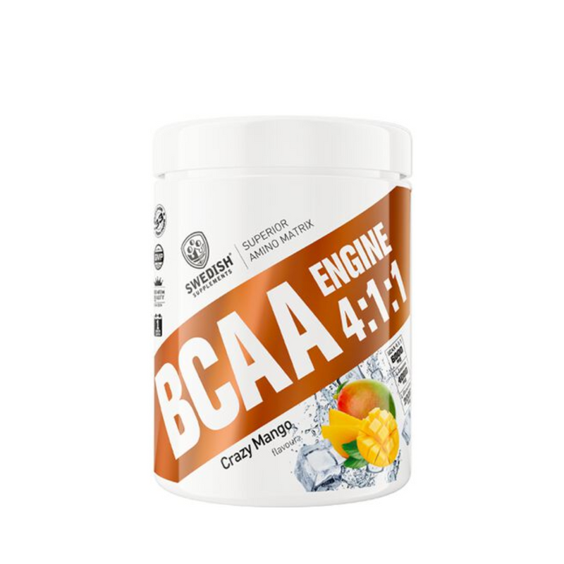 BCAA Engine, 400 g-BCAA-Swedish Supplements-Crazy Mango-Aminopörssi