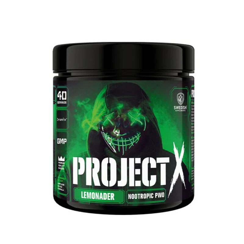 Project X Nootropic PWO, 320 g-Pre-Workout-Swedish Supplements-Lemonader-Aminopörssi