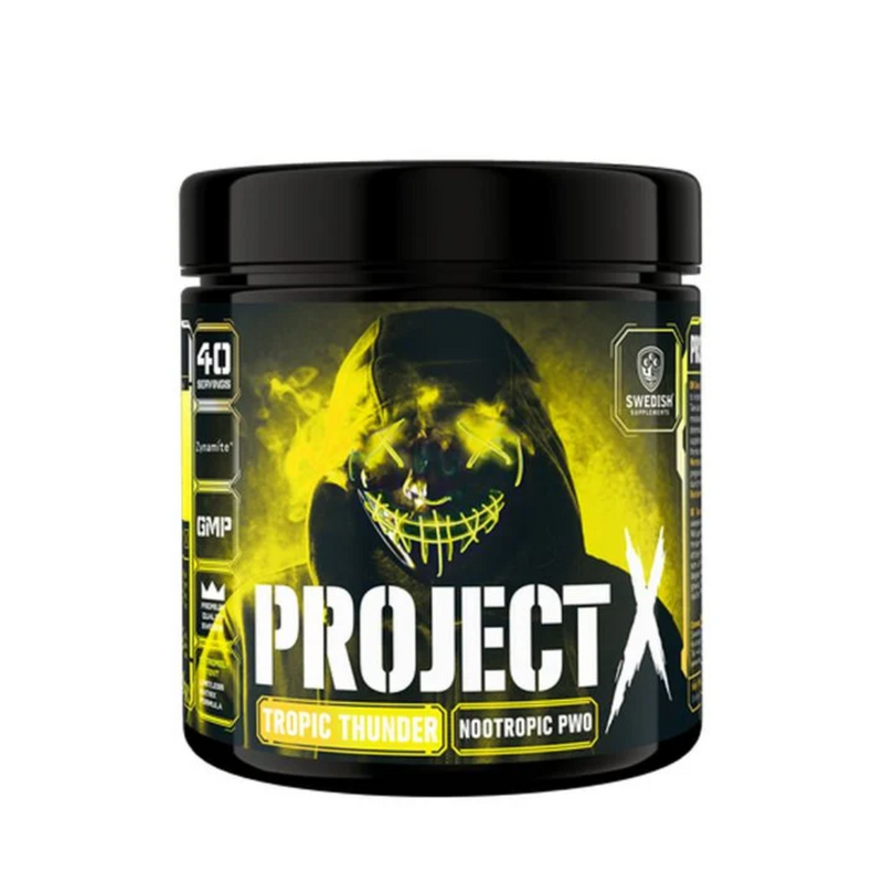 Project X Nootropic PWO, 320 g-Pre-Workout-Swedish Supplements-Tropic Thunder-Aminopörssi