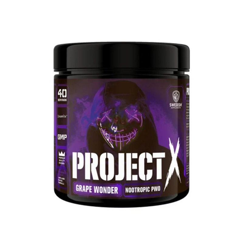 Project X Nootropic PWO, 320 g-Pre-Workout-Swedish Supplements-Grape Wonder-Aminopörssi