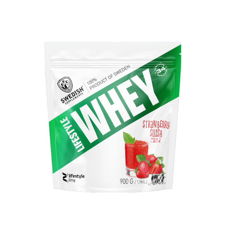 Lifestyle Whey Vanilla Ice (WPC), 900 g-Heraproteiinikonsentraatti-Swedish Supplements-Strawberry Slush-Aminopörssi