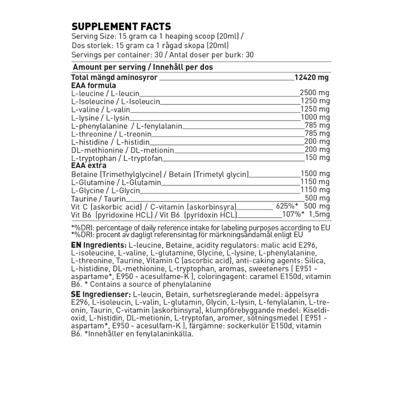 EAA Engine, 450 g-EAA-Swedish Supplements-Berry Bomb-Aminopörssi