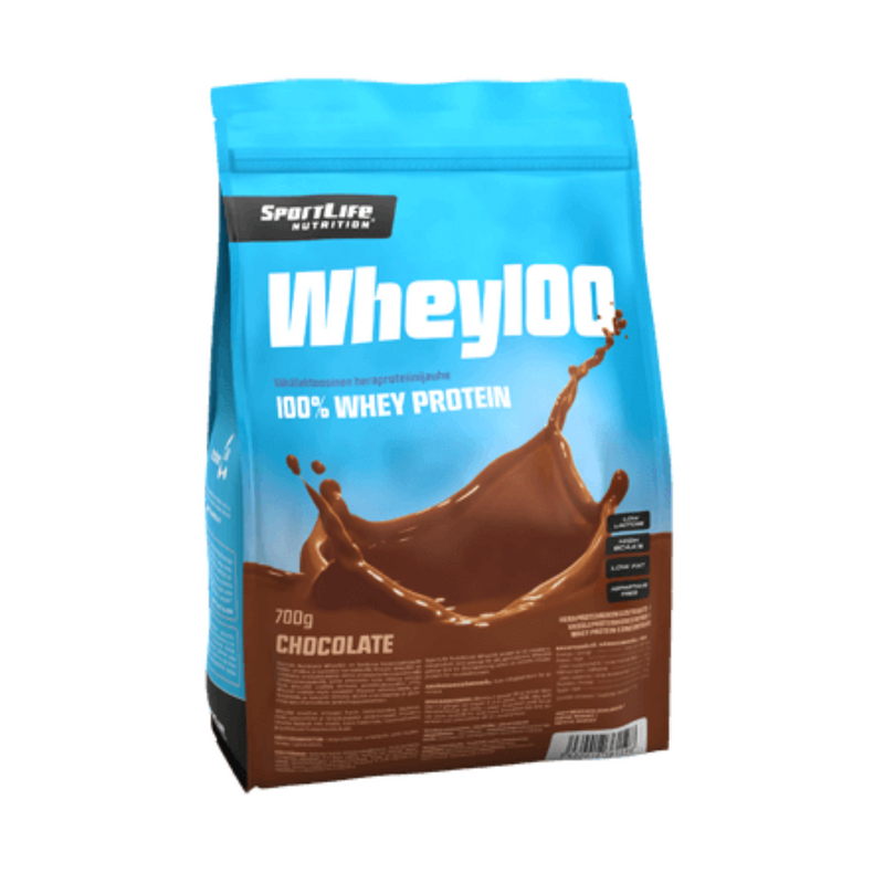 Whey100, 700 g-Heraproteiini-SportLife Nutrition-Suklaa-Aminopörssi