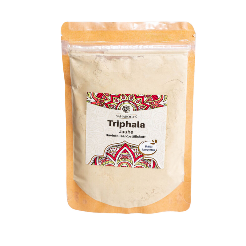 Triphala-jauhe, 100 g-Yrttivalmiste-Saharogya-Aminopörssi