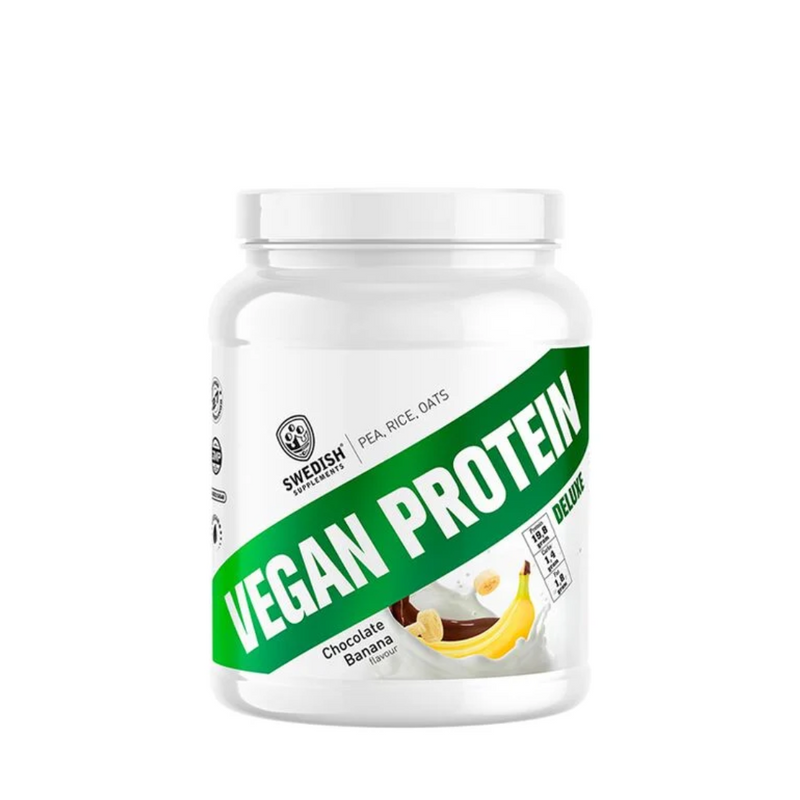 Vegan Protein Deluxe, 750 g-Kasviproteiinisekoitus-Swedish Supplements-Chocolate Banana-Aminopörssi