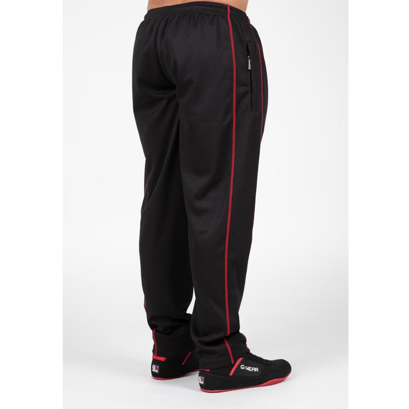 Wallace Mesh Pants, Black - Red-Miesten housut-Gorilla Wear-S/M-Aminopörssi