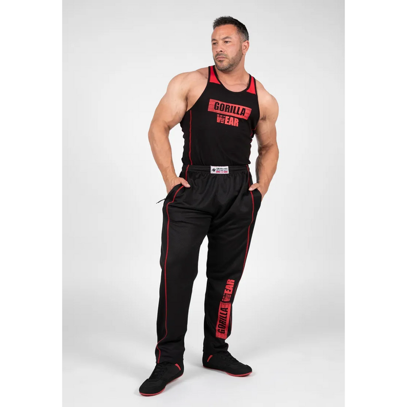 Wallace Tank Top - Black/Red-Miesten hihattomat paidat-Gorilla Wear-M-Aminopörssi