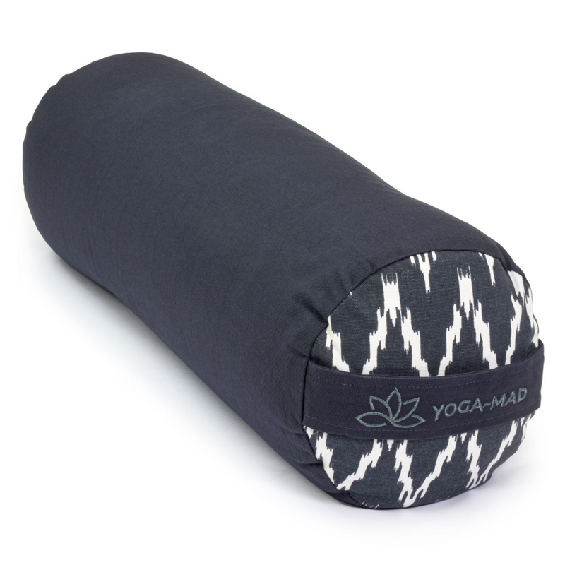 Yoga Bolster, Gray Zigzag-Joogabolsteri-YogaMad-Aminopörssi