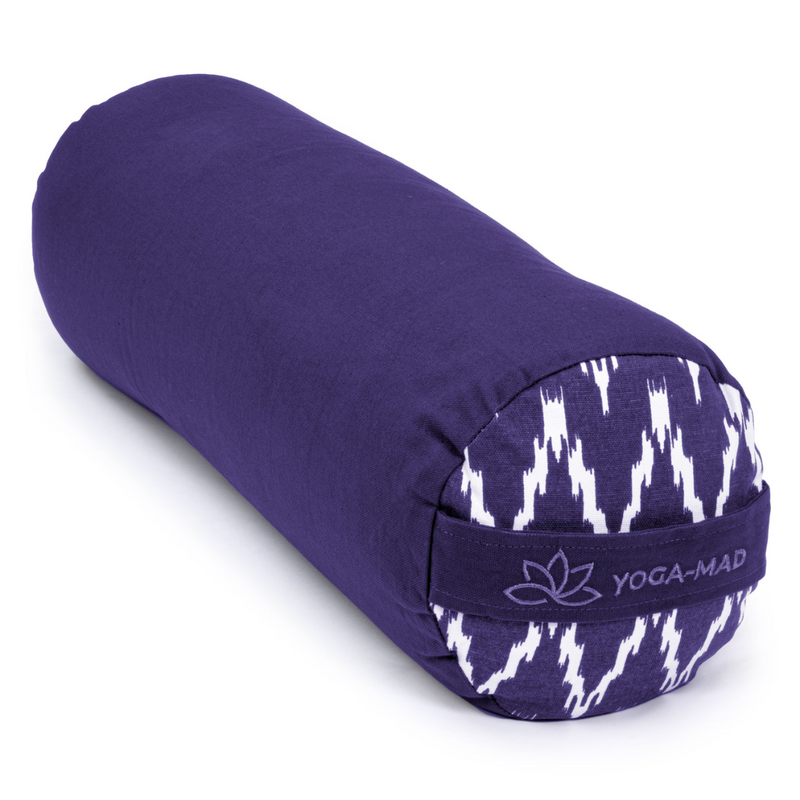 Yoga Bolster, Purple Zigzag-Joogabolsteri-YogaMad-Aminopörssi