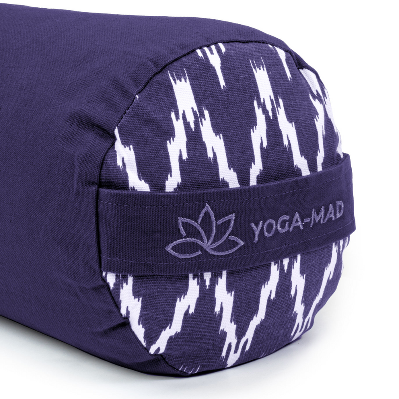 Yoga Bolster, Purple Zigzag-Joogabolsteri-YogaMad-Aminopörssi