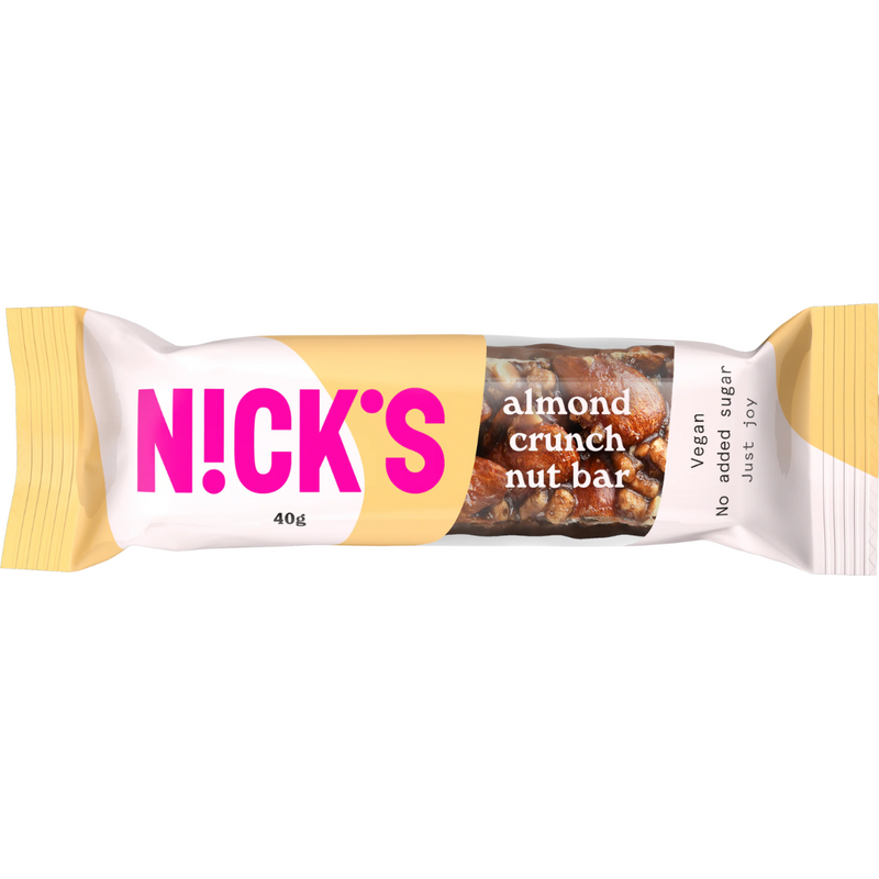 Nick's Crunch Nut Bar 40 g-Energiapatuka-Nick's-Almond-Aminopörssi