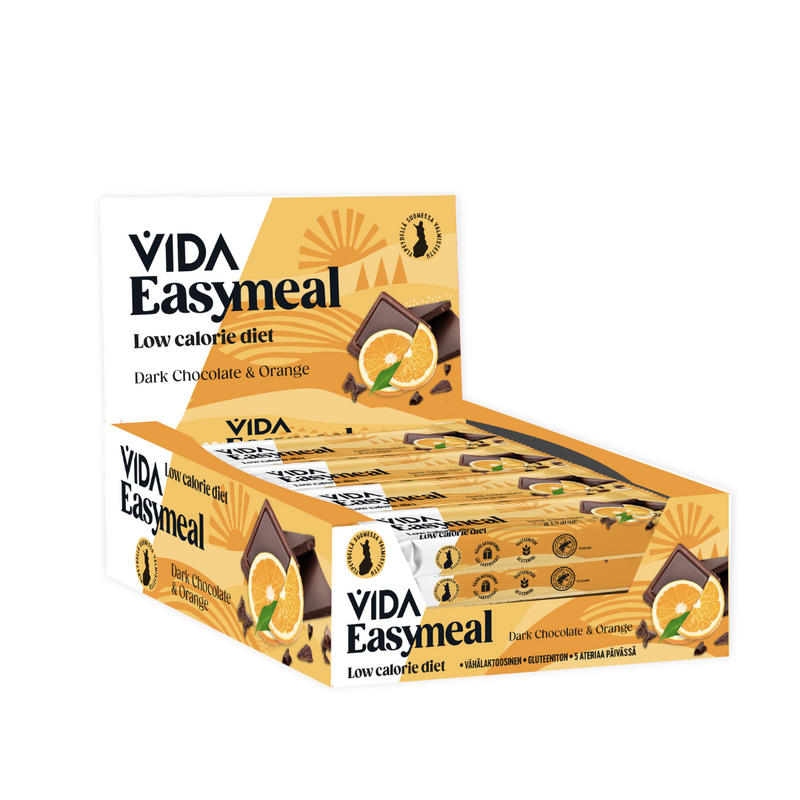 EasyMeal Ruokavalionkorvikepatukat (LCD), 12 kpl-Ateriankorvike-Vida-Dark Choco Orange-Aminopörssi