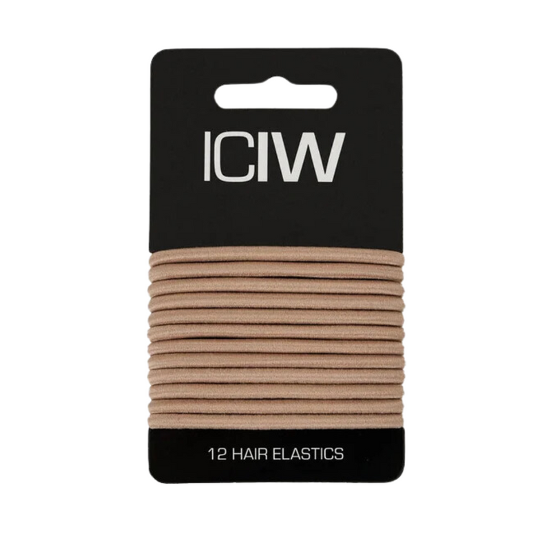 ICIW Hair Band Hiuslenkki 12-pack beige-Hiuslenkit-ICANIWILL-Aminopörssi