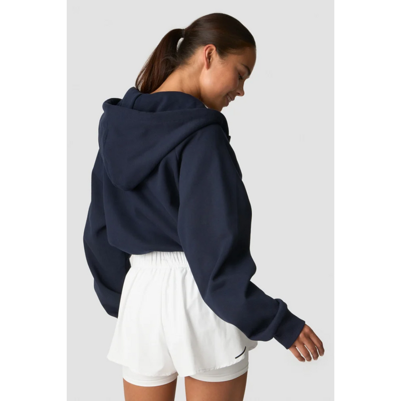 Everyday Cropped Hoodie Wmn Navy-Naisten pitkähihaiset ja hupparit-ICANIWILL-XS-Aminopörssi