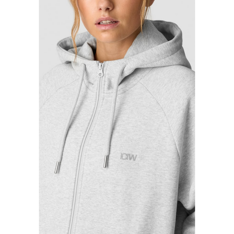 Everyday Zip Hoodie Wmn Gray-Naisten pitkähihaiset ja hupparit-ICANIWILL-S-Aminopörssi