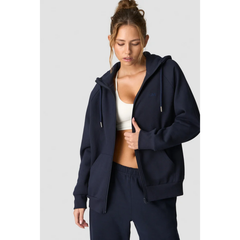 Everyday Zip Hoodie Wmn Navy-Naisten pitkähihaiset ja hupparit-ICANIWILL-S-Aminopörssi