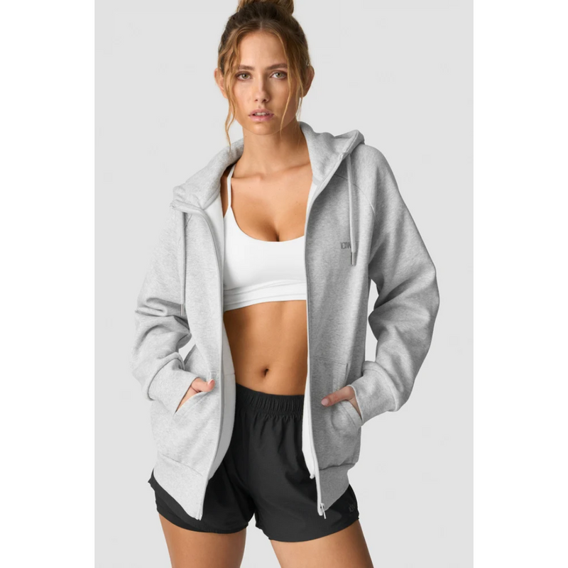 Everyday Zip Hoodie Wmn Gray-Naisten pitkähihaiset ja hupparit-ICANIWILL-S-Aminopörssi