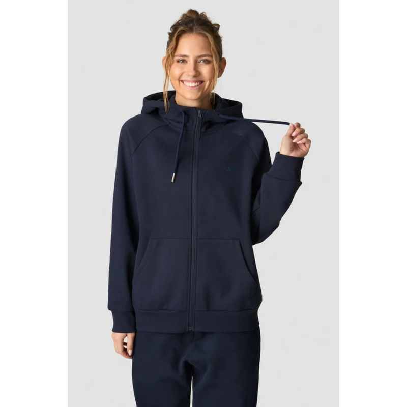 Everyday Zip Hoodie Wmn Navy-Naisten pitkähihaiset ja hupparit-ICANIWILL-S-Aminopörssi