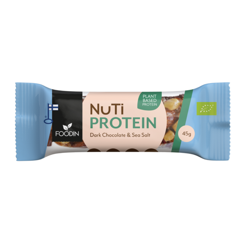 NuTi Protein Bar, 45 g-Proteiinipatukka-Foodin-Dark Chocolate Sea Salt-Aminopörssi