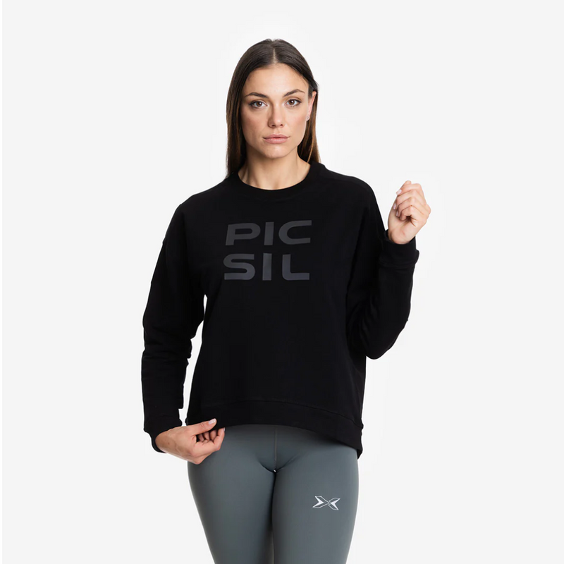 Sweatshirt Woman Jersey Black-Naisten pitkähihaiset ja hupparit-Picsil-S-Aminopörssi