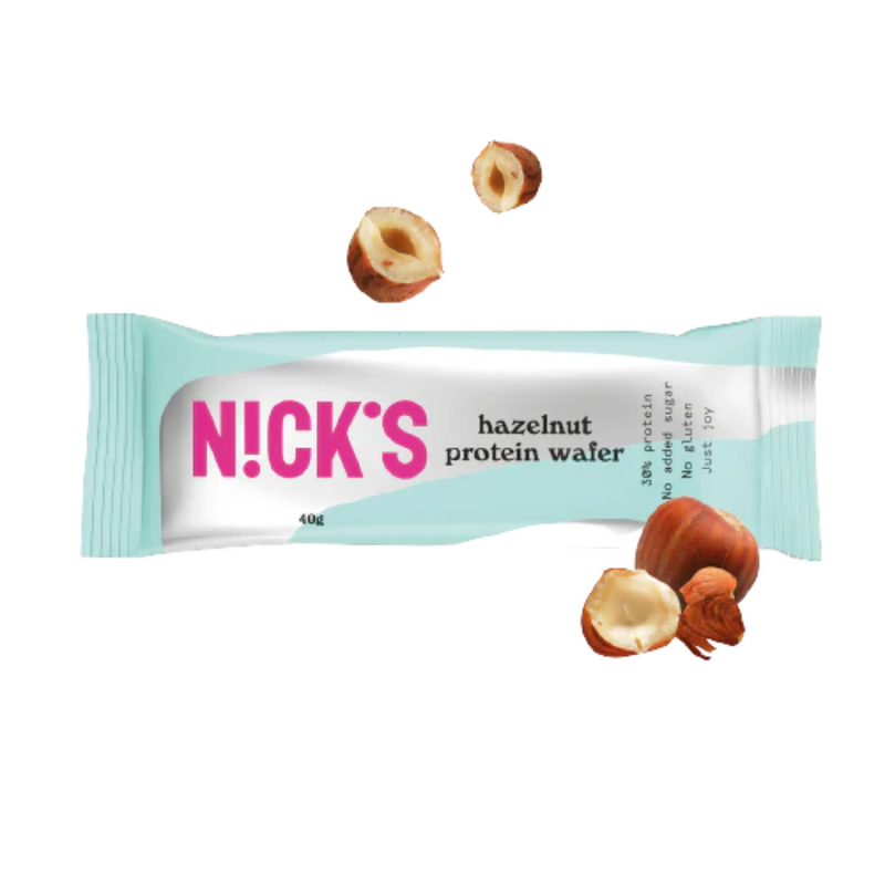 Nick's Proteiinivohveli 40 g-Proteiinipatukka-Nick's-Hazelnut-Aminopörssi